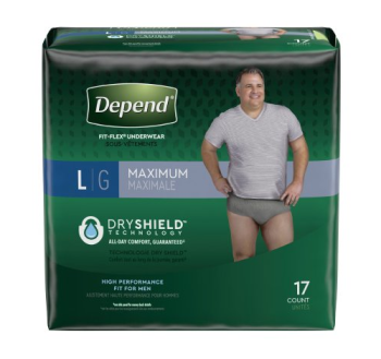 Depend Fit Flex Maximum Absorbency Underwear for Men