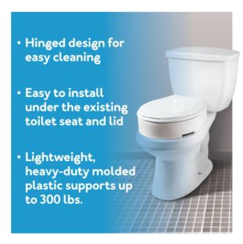 Standard Hinged Toilet Seat Riser 3-1/2