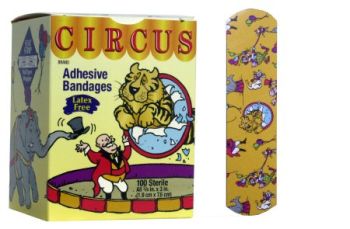 Stat Strip Adhesive Strip Circus Design 100 per Box