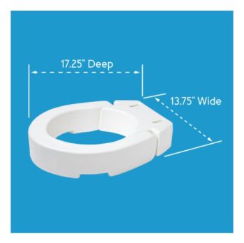 Standard Hinged Toilet Seat Riser 3-1/2