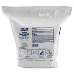 Purell Sanitizing Skin Wipe Refill Pouch for High Capacity Wipe Dispenser, 1200 Count, 2 Each / Case