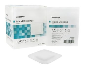 McKesson Adhesive Dressing Polypropylene / Rayon White Sterile
