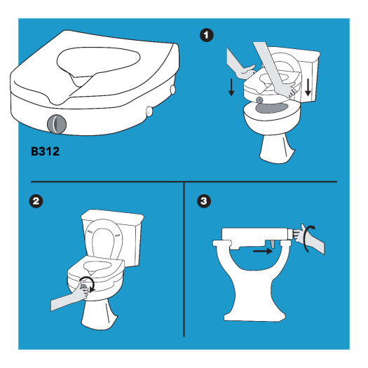 EZ Lock Elevated Toilet Seat, 5" AvaCare Medical