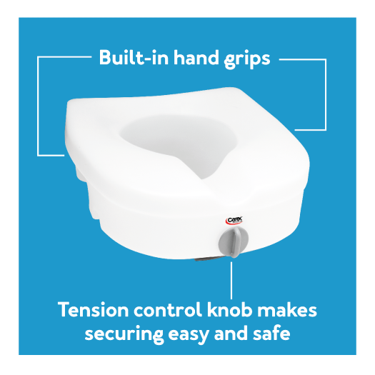 EZ Lock Elevated Toilet Seat, 5" AvaCare Medical