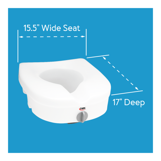 EZ Lock Elevated Toilet Seat, 5" AvaCare Medical