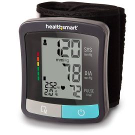 HealthSmart Standard Series Clinically Accurate Universal Automatic Wrist Digital Blood Pressure Monitor with LCD Display