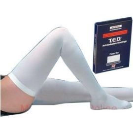 T.E.D™ Thigh-Length Continuing Care Anti-Embolism Stockings, Latex-Free, Medium Long, White
