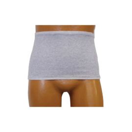 Ostomy Support Barrier Men's Open Crotch Brief, Center, Gray