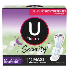 U by Kotex Premium Maxi Extra Heavy Overnight Pad with Wings