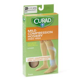 CURAD Knee-High Compression Hosiery, Beige, X-Large