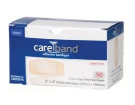 Careband Adhesive Strip Sheer 2" x 4" 50 Count