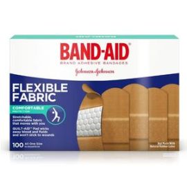 Johnson & Johnson Band-Aid® Flexible Fabric Adhesive Bandages 1" x 3", Beige