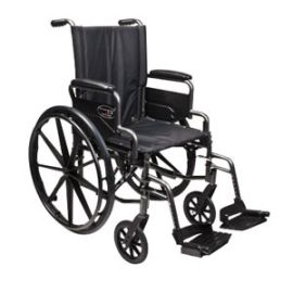 Traveler L4 Folding Wheelchair with Swingaway Footrest, 18" x 16" Seat