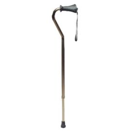 Lumex Adjustable Offset Cane, 31" - 39", Ortho Ease Grip, Bronze, Each