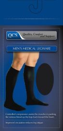 QCS Compression Socks, X-Large Black, 1 Pair