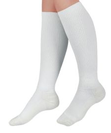 CURAD Cushioned Compression Socks,White,C