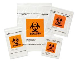 Zip-Style Biohazard Specimen Bags,Clear