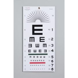 Tech-Med Plastic Eye Test Chart, Tumbling E