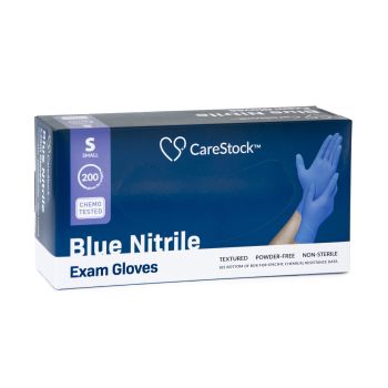 CareStock Blue Nitrile Exam Gloves