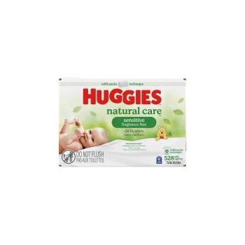 HUGGIES Natural Care Fragrance-Free Baby Wipes, Retail Case, Case of 528