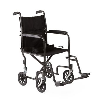Medline Basic Steel Transport Chairs with 8 Wheels