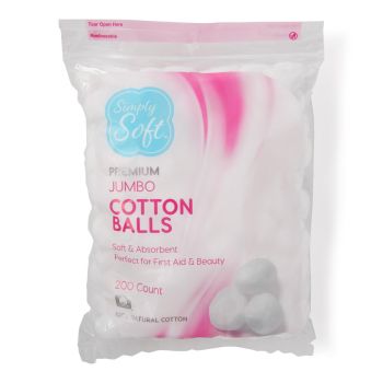 Simply Soft Premium Jumbo Cotton Balls, Box of 600