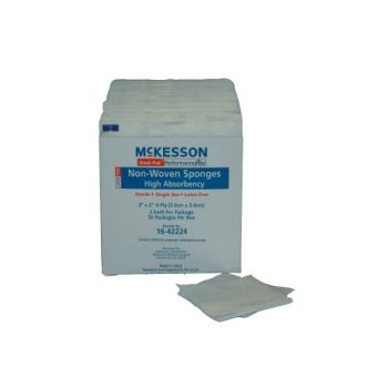 McKesson Polyester  Rayon NonWoven Sponge Square Sterile High Absorbency