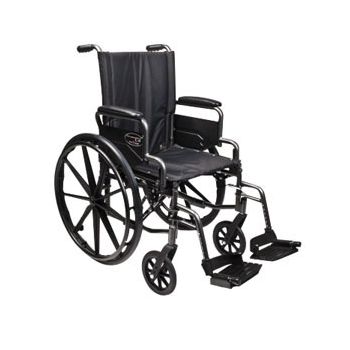 Traveler L4 Folding Wheelchair with Swingaway Footrest 18 x 16 Seat