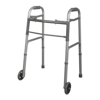 Youth Two-Button Folding Walker with 5" Wheels