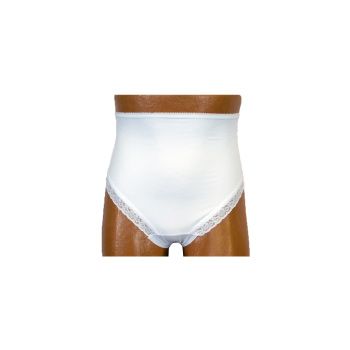 Ostomy Support Barrier Brief w Snaps Right White Large