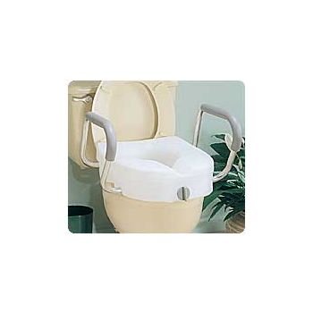 E-Z Lock Raised Toilet Seat, Padded Arms