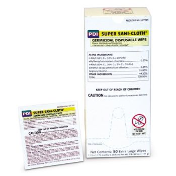 PDI Super SaniCloth Germicidal Disposable Wipe