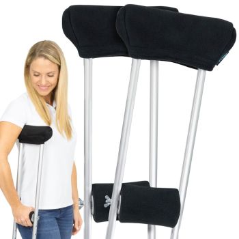 Vive Fleece Crutch Pads With Hand Grips