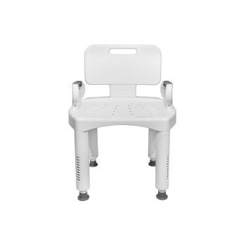 McKesson Plastic Bath Bench w Back Removable Arm Rail