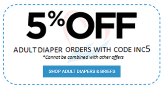 5% off adult diapers